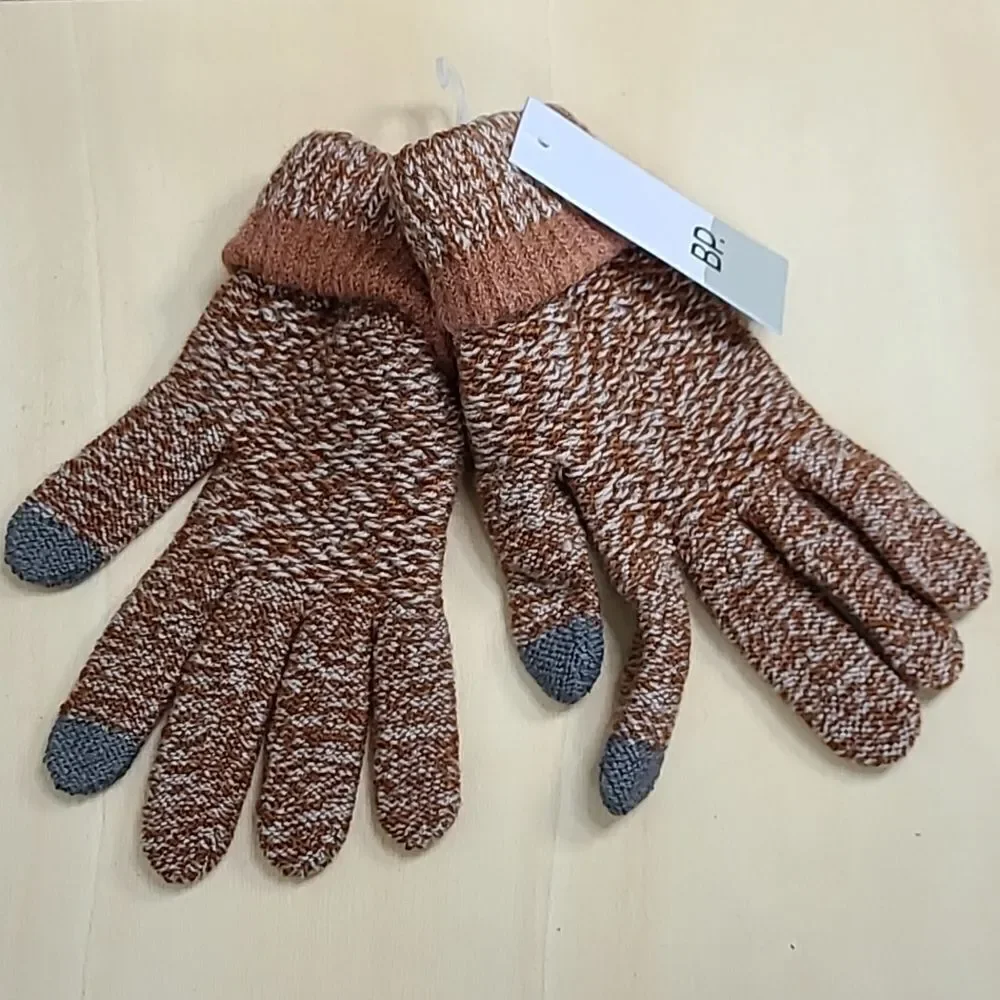 NEW BP. Super Soft Brown Gloves with touch screen two fingers